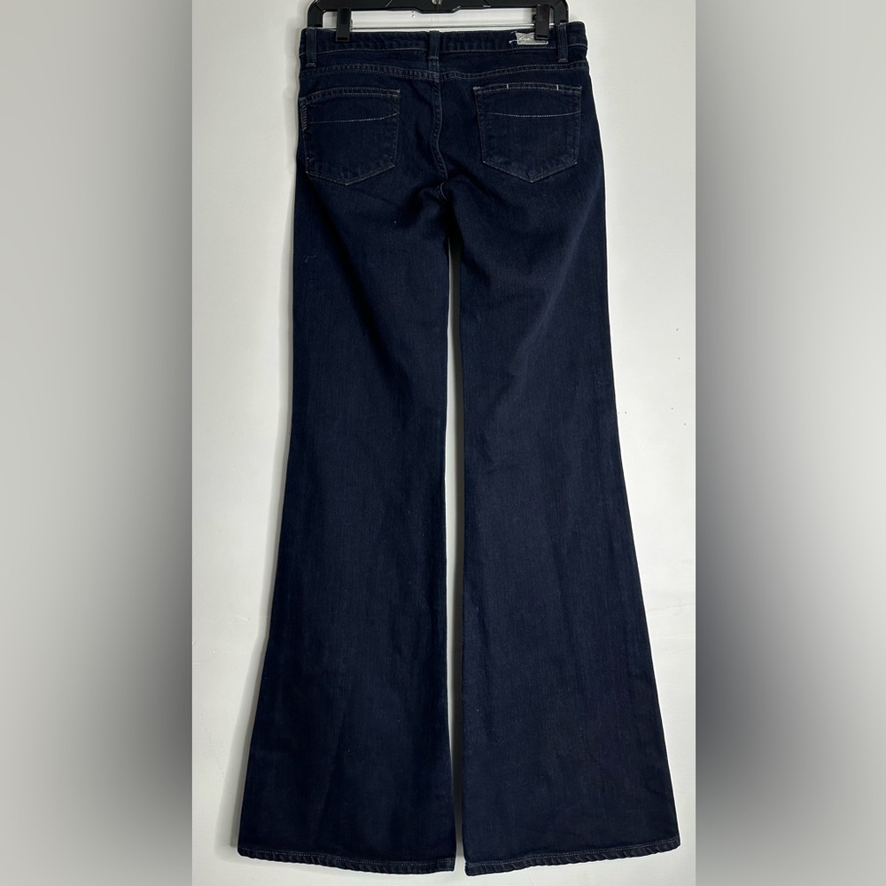 PAIGE Dark Indigo Wide-Leg Flare Jeans - Picture 2 of 10